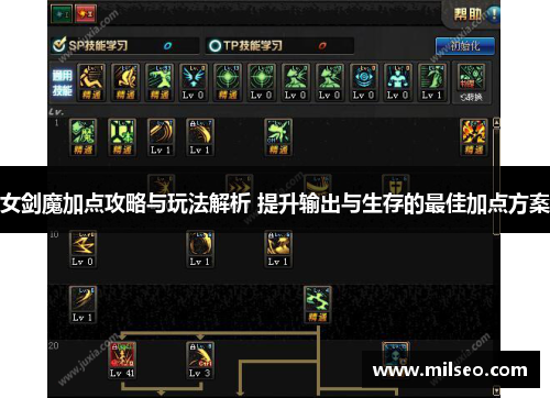 女剑魔加点攻略与玩法解析 提升输出与生存的最佳加点方案