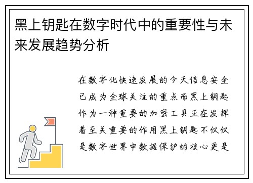 黑上钥匙在数字时代中的重要性与未来发展趋势分析